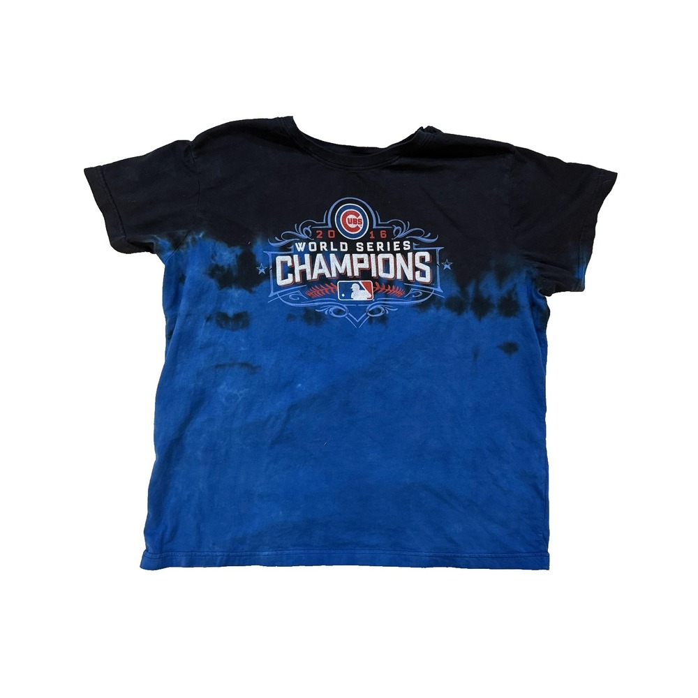 Chicago Cubs Liquid Blue Shirt Mens XL MLB 2016 World Series Champions Tee